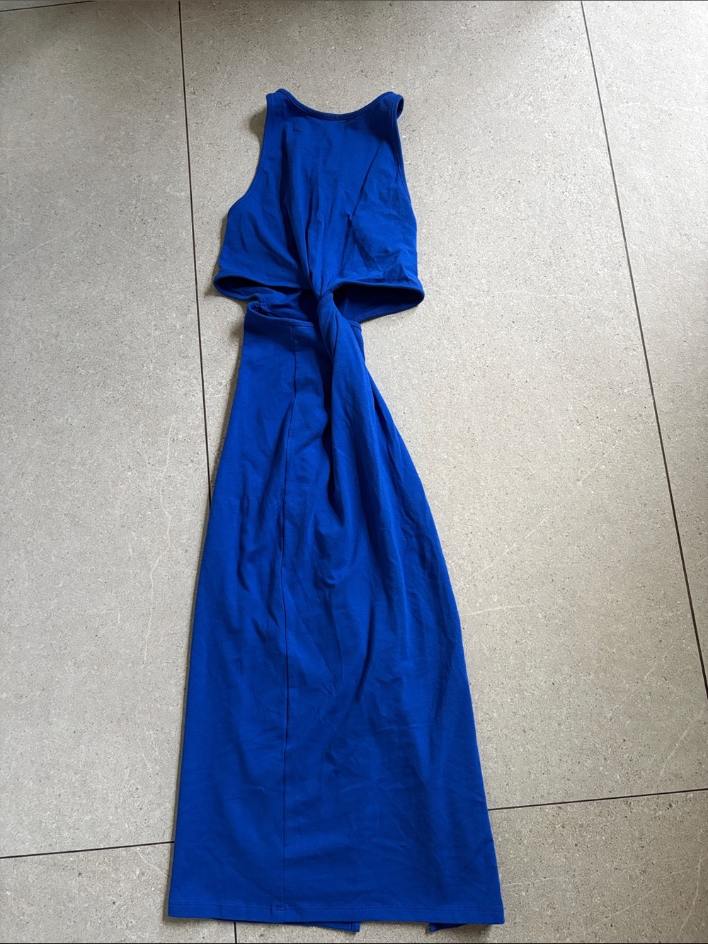Old navy royal blue twist cut out midi dress